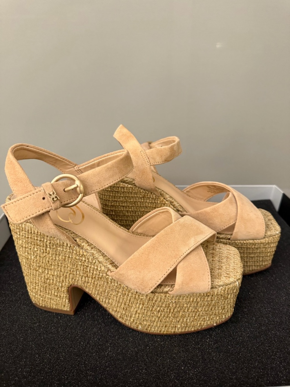 Sam Edelman Trianna 2 Chunky Platform Sandals Beige, SIZE 5
